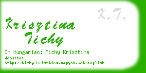 krisztina tichy business card